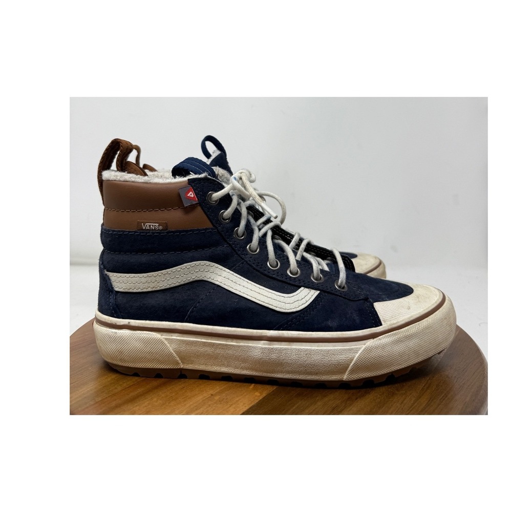 Vans Sk8-Hi MTE-2 Navy Blue Suede Leather High Top‎ Sneaker Women's Size 8.5